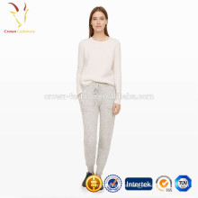 Pantalones de ganchillo de punto estilo casual Lady Wool